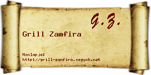 Grill Zamfira névjegykártya